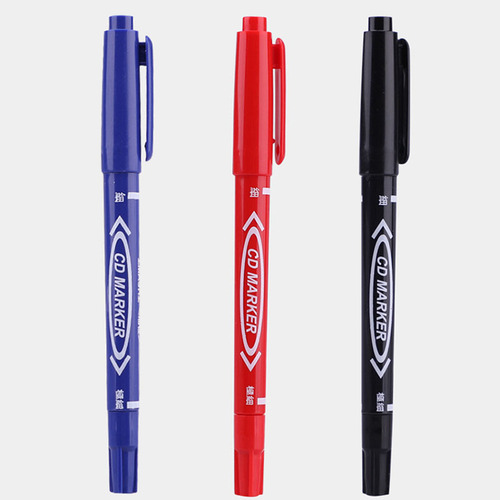 Small double-headed marker art hook line pen black quick-drying oil pen black marker pen double-headed marker pen