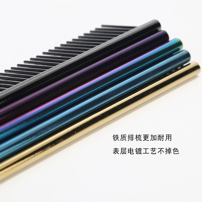 Suministros para mascotas Amazon nuevo flotante depilación peine para mascotas galvanoplastia peine de acero inoxidable peine de afeitar