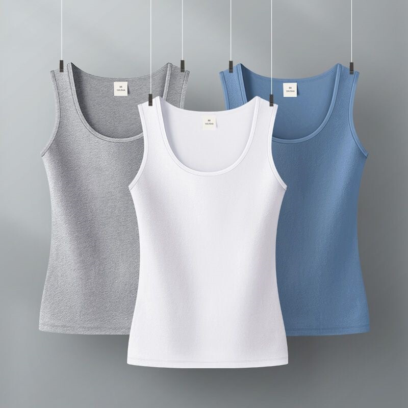 Cotton Camisole Vest for Women, Suitable for Wearing under a Blazer or as an Outerwear, Sleeveless Large Size Tank Top for Women Cotton Camisole Vest for Women, Suitable for Wearing under a Blazer or as an Outerwear, Sleeveless Large Size Tank Top for Women