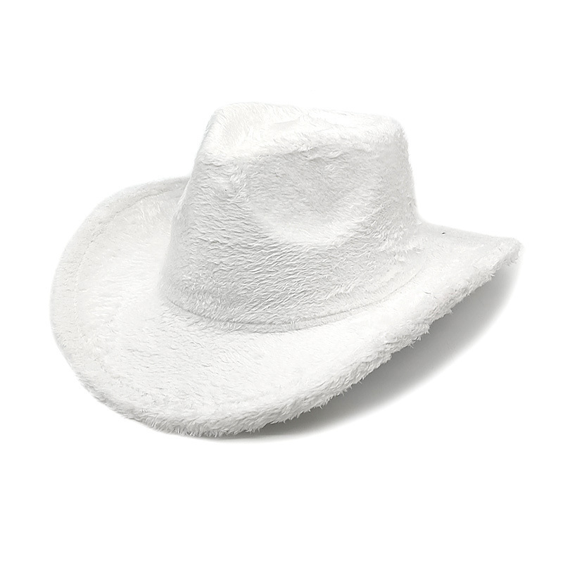 Western cowboy hoed dames van wollen vilt met brede rand_voghion.com