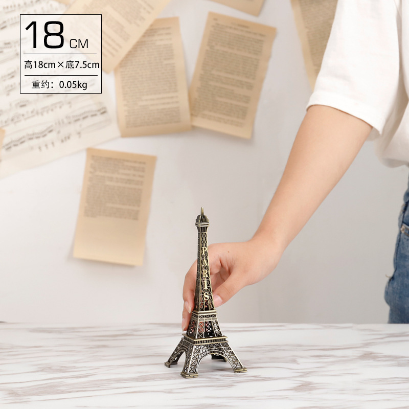 Fotografía Torre de París Ornamentación Modelo Decoración Creativa Artesanía Pequeña Torre Fotografía Props de fondo