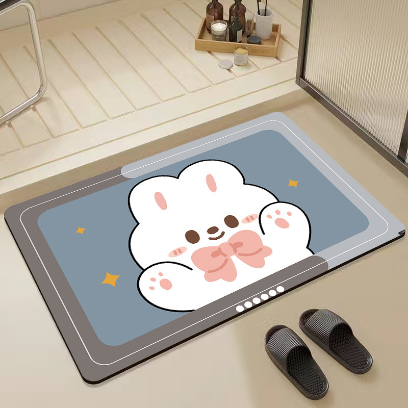 珪藻泥フロアマット浴室トイレドア吸収性マット滑り止め家庭用トイレ足マットカーペット玄関ドア|undefined