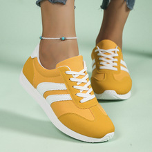 2025春秋季外贸新款女鞋女式板鞋学生鞋小白鞋低帮圆头系带休闲鞋