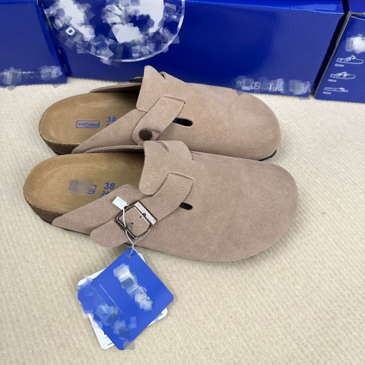 Все кожаные спотовые ботинки Birkenn Чистая оригинальная пара новые Баотоу сандалии шлепанцы ленивые