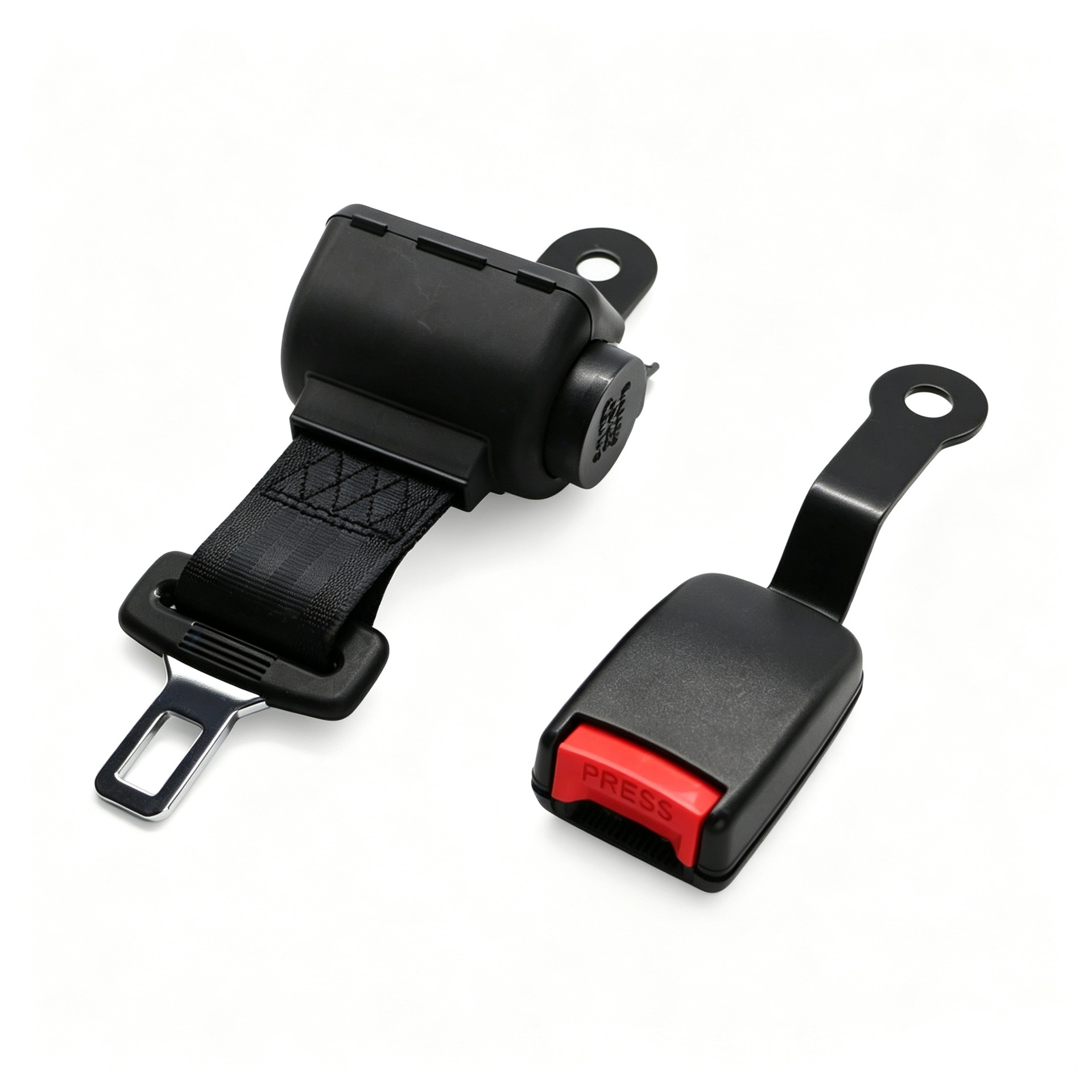Automatic retractable two-point seat belt for passenger vehicles, suitable for forklifts, buses, and other public transportation vehicles