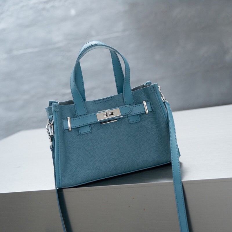 First-Layer Cowhide Platinum Women's Bag, Shoulder Crossbody Women's Bag, Fashionable Large-Capacity Soft Leather Genuine Leather Kelly Bag