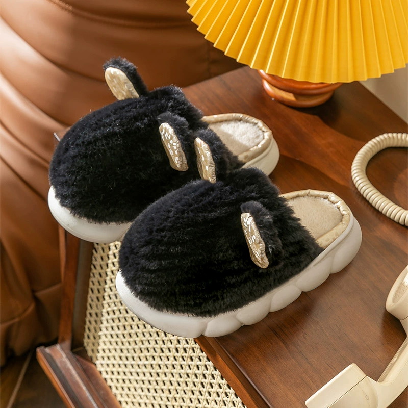 Cute Cartoon Winter Slippers, Plush Cotton Styles (whale, teddy, chubby), Sizes EU 36–47