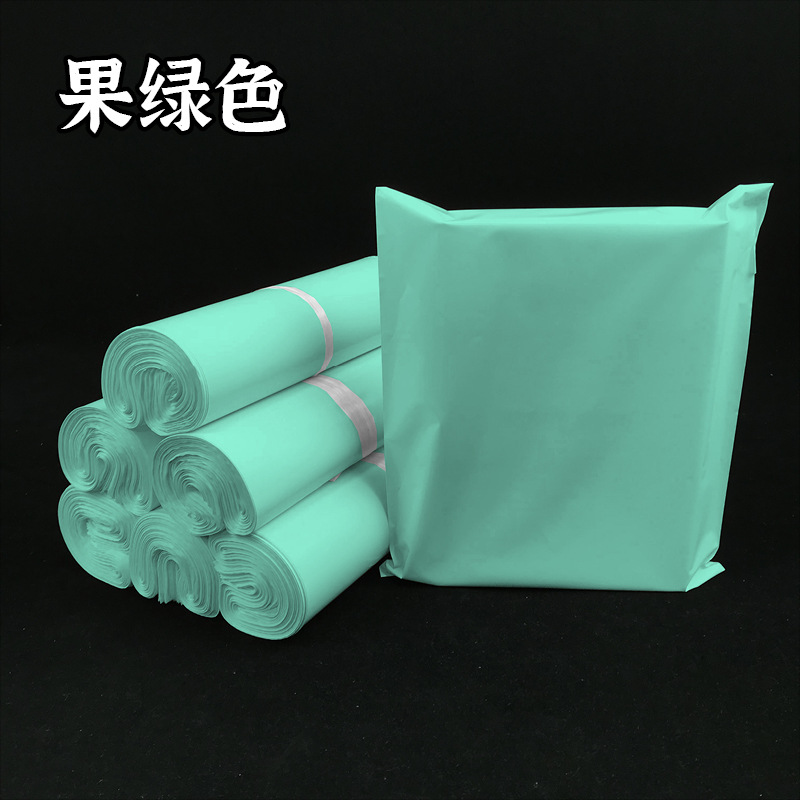 Fruit Green Express bolsa espesa spot logística de comercio electrónico transporte bolsa de embalaje impermeable bolsa de embalaje de ropa de color mayorista