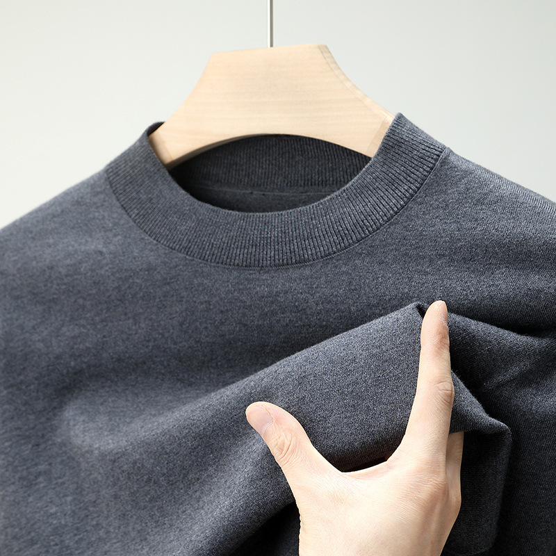 Machine Washable Classy Ultra-Fine 50 Cotton Knitwear Men's Thin Inner Layering Knitwear One Piece Wholesale