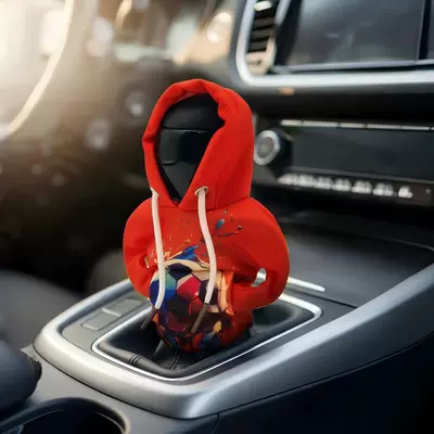 Sürətlər qutusu və əl tormozu başlıqları Gear Dust Cover Shift Lever - red-football