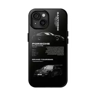 TK外贸爆款PORSCHE汽车款二合一菲林手机壳适用苹果18pro17air16e