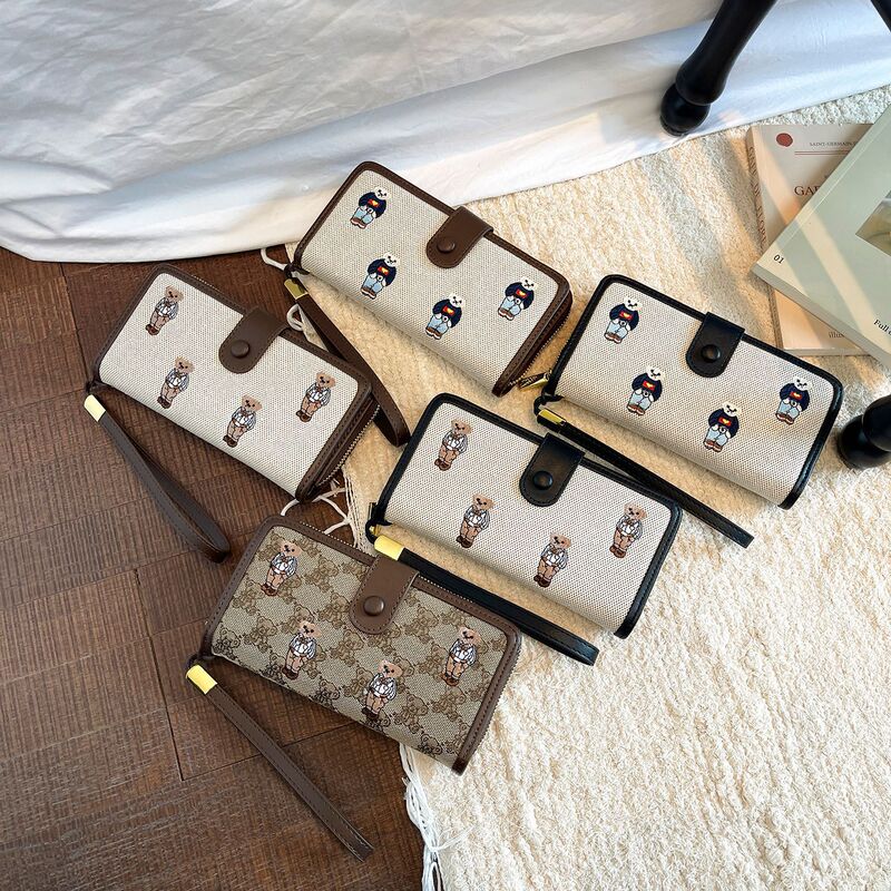 Katie Bear Wallet Trendy Cute Cartoon Bear Clutch Bag Versatile Spring/Summer Fashion Cross-Border Color Block 2026 Katie Bear Wallet Trendy Cute Cartoon Bear Clutch Bag Versatile Spring/Summer Fashion Cross-Border Color Block 2026