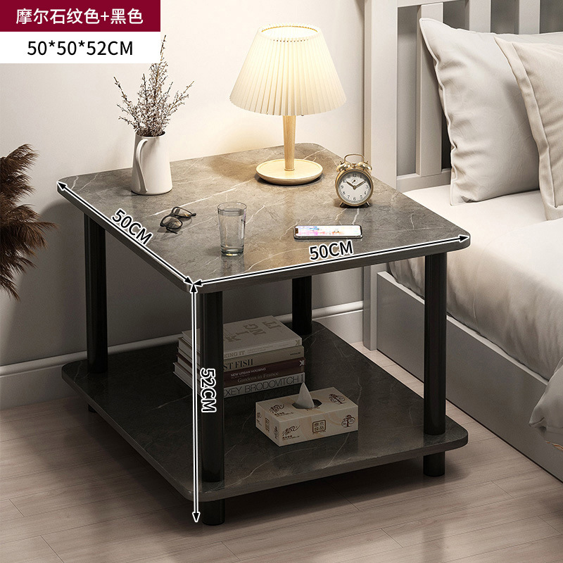 Mesa de cabecera para alquiler de habitaciones, mesa de té moderna y simple, mesa pequeña, dormitorio simple, pequeño estante de cabecera.