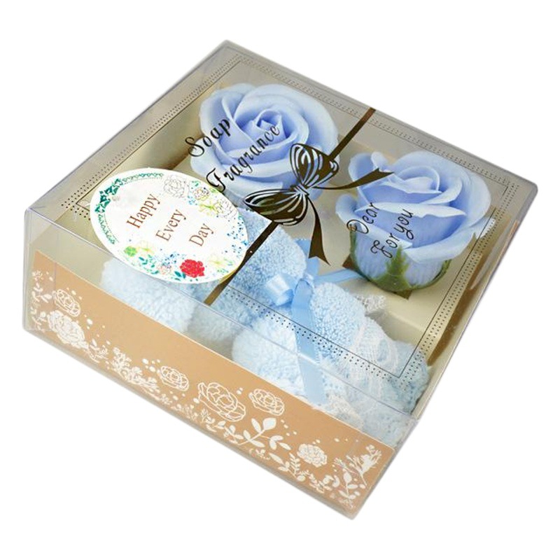Festival regalo toalla oso caja de regalo del Día del Maestro regalo jabón flor regalo transparente práctico regalo de empuje