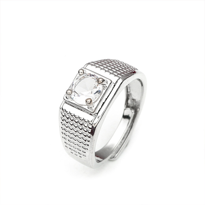Unisex Jewelry Fashion Plated Platinum Color Ring Opening Ring _voghion.com