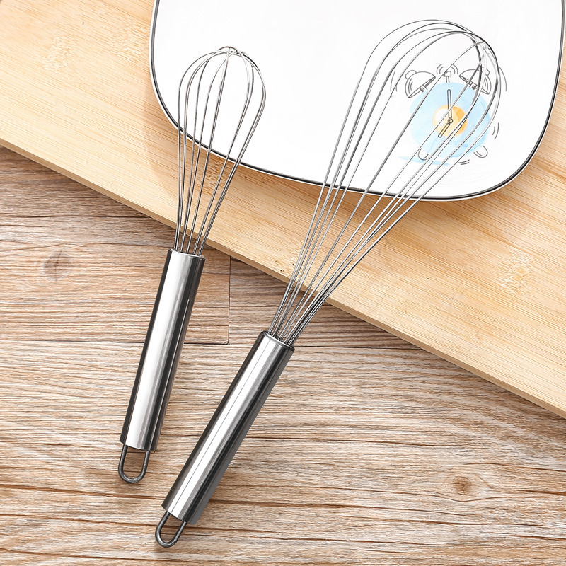 Stainless Steel Egg Beater Manual Commercial Egg Cream Mixer Small Beater Egg Mixer