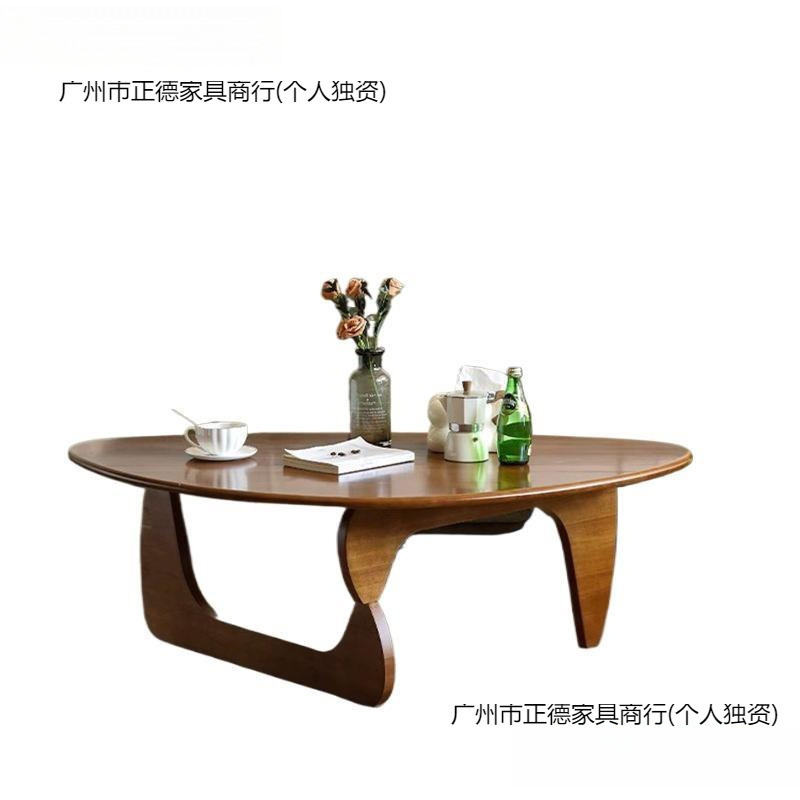 实木新款茶桌小户型三角北欧异形茶几复古简约现代日式客厅家用|undefined