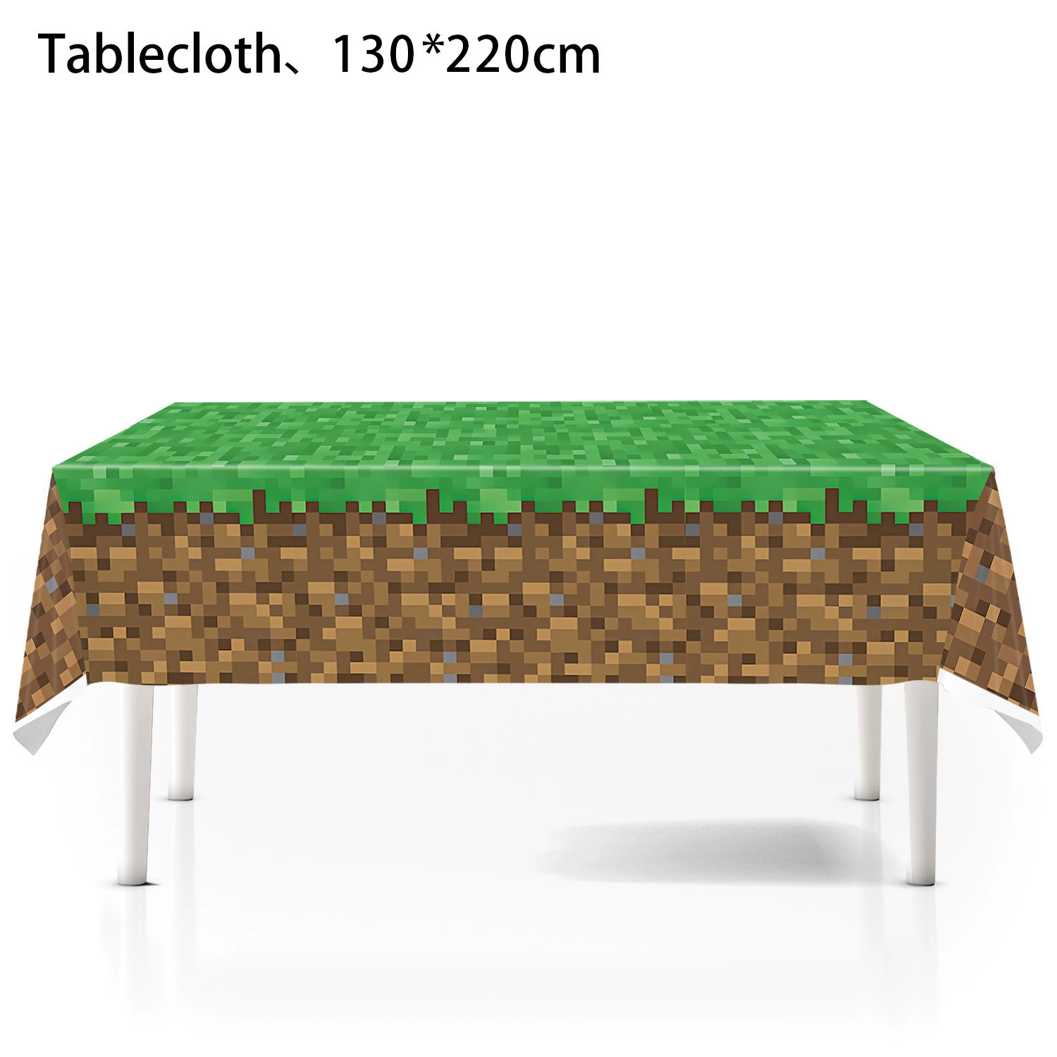 Party decorations set, Minecraft style, plates cups utensils balloons banner, packs 10–20 pcs