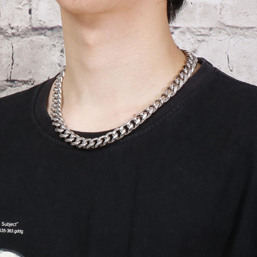 Edle Cuban Kette Aus Edelstahl Für Herren – Massives Design_voghion.com
