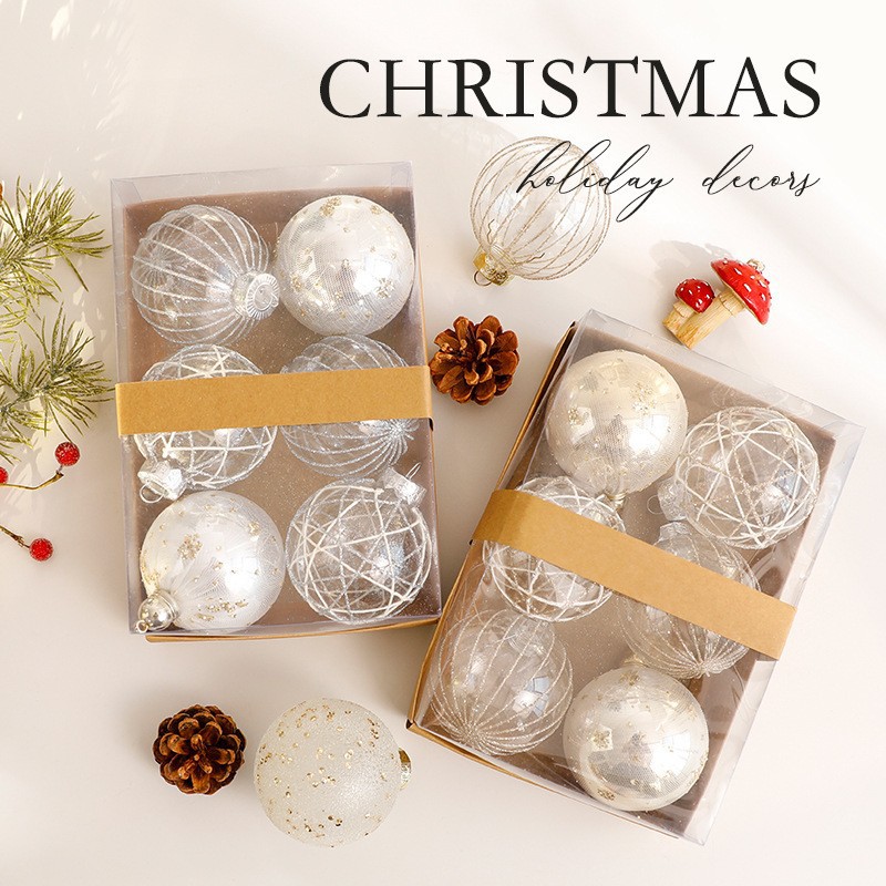 Juegos de bolas de Navidad de venta caliente transfronteriza, escenas de navidad, decoración de árboles de navidad, colgantes de bolas colgantes al por mayor al por mayor image 2