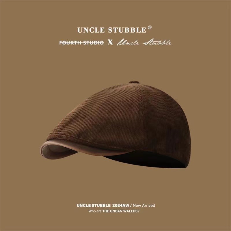 Corduroy forward cap-[brown]