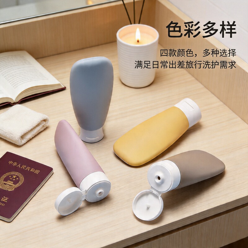 Morandi soft tube squeeze bottle portable skincare dispensing bottle lotion hand cream shower gel travel set empty bottle