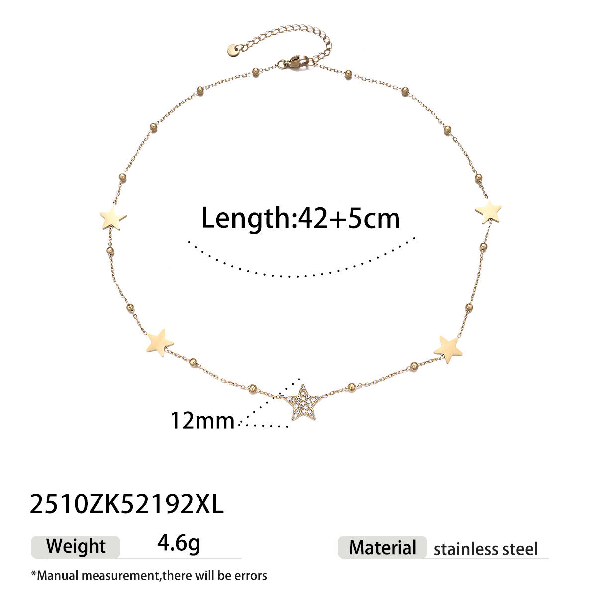 Collar de acero inoxidable de lujo ligero de alto nivel floral collar de estrellas pulsera conjunto de joyas no se desvanece