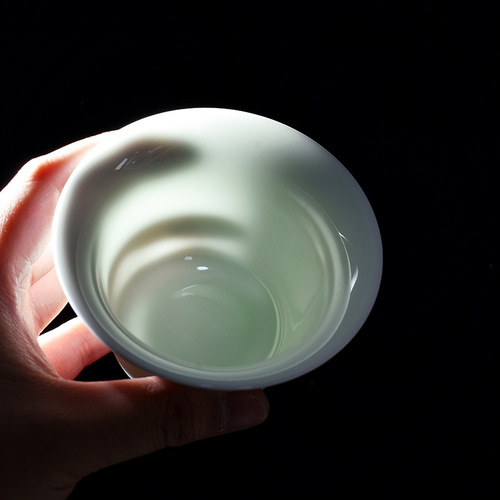 Wholesale Opening Gift Gongfu Tea Set with Logo Printing, Home Use, Milky White Ceramic Three Talents Cover Bowl Tea Pot Complete Set