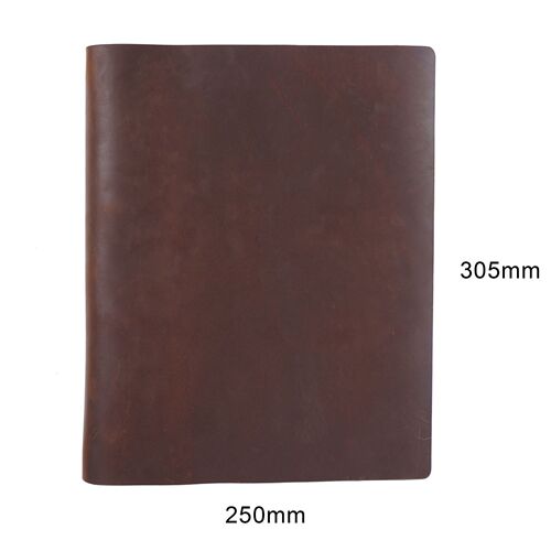 Genuine leather notebook A4 loose-leaf book, retro handmade first-layer cowhide 4-hole clip, ultra-thick sketchbook, large diary