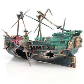 厂家水族鱼缸水族箱造景套餐装饰美国海马增氧气动玩具大烂船沉船