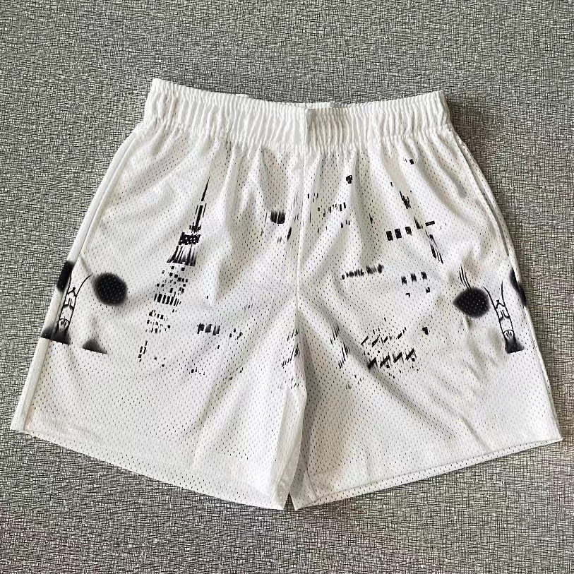 American fitness shorts pantalones cortos de la aptitud muscular de los hombres de los deportes pantalones de malla transpirable suelta rodilla pantalones cortos transfronterizos