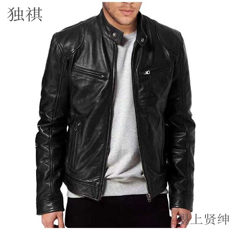 Men's Leather Jacket Spring Motorcycle Clothing Young Coat Men's Leather Jacket Spring Motorcycle Clothing Young Coat
