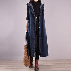 デニムの馬は女性の春秋の新型の大きいサイズを挟んでゆったりしています。