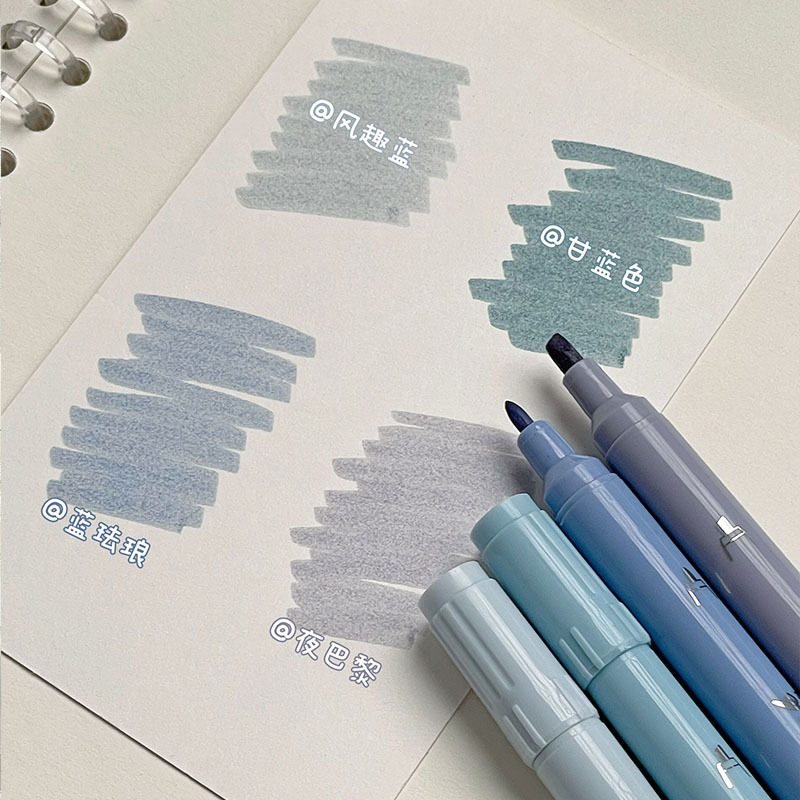 Gradiente de doble cabeza puntero de resaltador conjunto de puntero de marca de color clave de escritura de graffiti