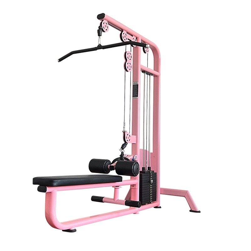 Equipo de gimnasio, polea alta para entrenamiento femenino, remo, ejercicio aeróbico de tracción trasera, moldeamiento y embellecimiento de la espalda.