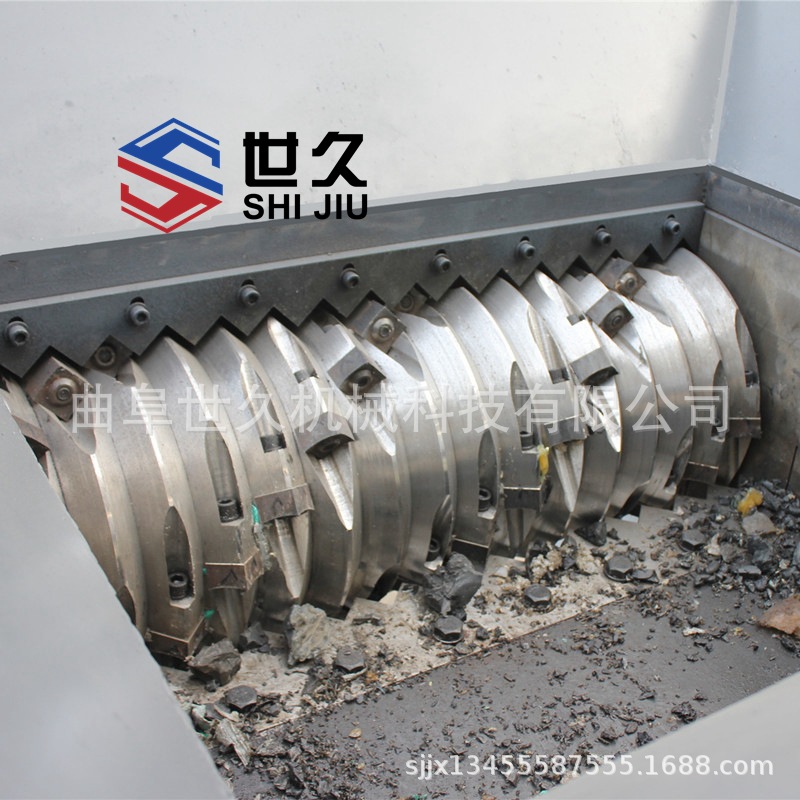 世久单轴机头料破碎机 化工结块矿石橡胶块碾碎细破撕碎机 大小型-阿里巴巴