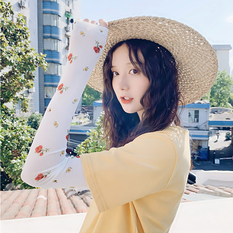 Ice Sleeves Hyuna Style Half-Finger Ice Silk Arm Sleeves for Women, Summer Cool Sun Protection Arm Sleeves for Driving, Arm Protectors for Beautiful Girls Ice Sleeves Hyuna Style Half-Finger Ice Silk Arm Sleeves for Women, Summer Cool Sun Protection Arm Sleeves for Driving, Arm Protectors for Beautiful Girls
