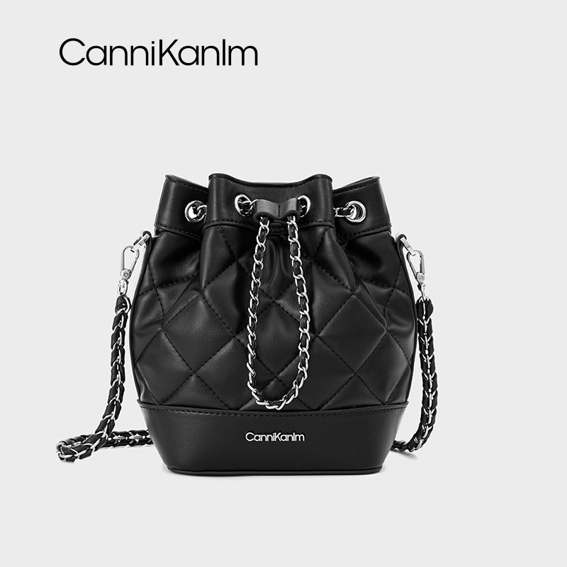 CanniKanlm Genuine Leather Small Bucket Bag Backpack For Women 2025 New Arrival Premium Texture Chain Shoulder Crossbody Bag - Thumbnail 8