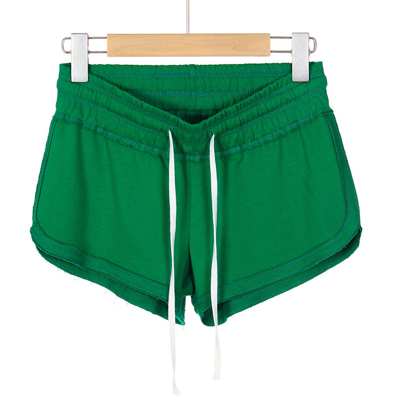 Hair Stubble Edge Cloth Strips Sexy Cotton Women's Casual Sports Yoga Fitness Shorts Hot Pants Linen Silk Thread Decoration