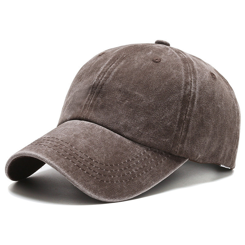 Vintage Washed Pure Cotton Cap Sun Protection Baseball Cap Duck Bill Cap Retro Style Sun Hat Custom Logo