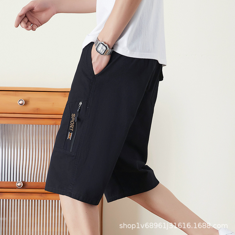 Zorro Childe cropped pants men's summer shorts casual overalls pants outer wear cotton loose straight wholesale Zorro Childe cropped pants men's summer shorts casual overalls pants outer wear cotton loose straight wholesale