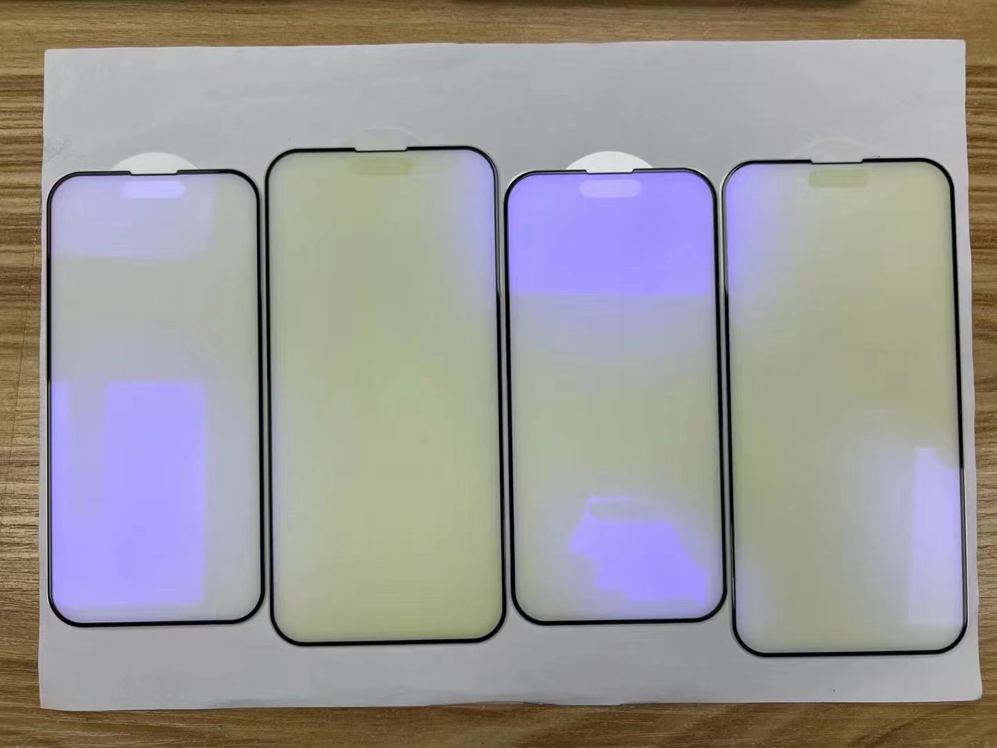 Aplicable a iPhone15Pro luz púrpura + protección ocular helada película templada Apple 15 teléfono móvil cubierta de pantalla completa película templada