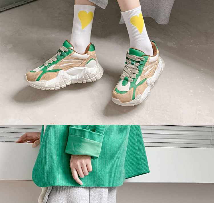 Heart Shape Pattern Women's Simple Style Heart Shape Nylon Cotton Crew Socks A Pair