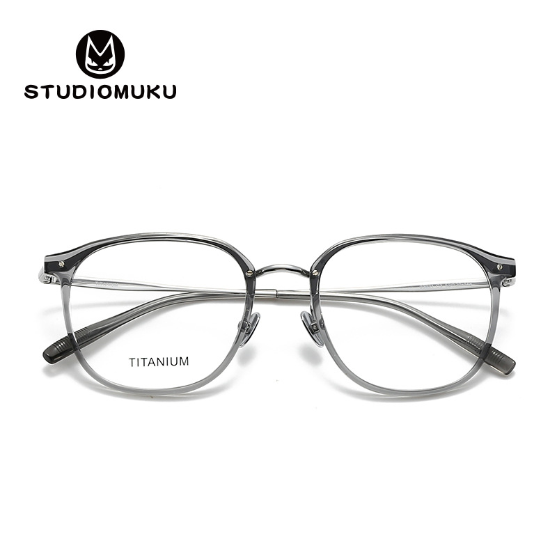 STUDIOMUKU gafas de madera cool para mejorar la apariencia de las gafas de artefacto marco de gafas de diseño ultraligero marco de gafas cuadrado
