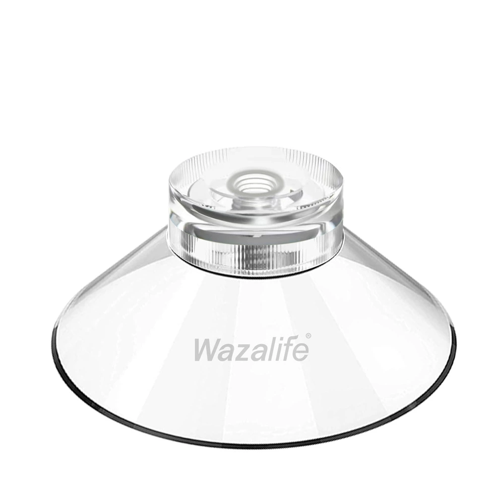 Wazalife Transparent Glass Suction Cup Base with M4 Screw for Traceless Wall Mounting and Storage