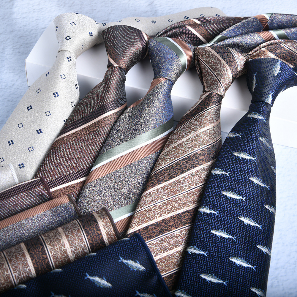 Conjunto de corbata y pañuelo para hombre accesorio formal rayado_voghion.com