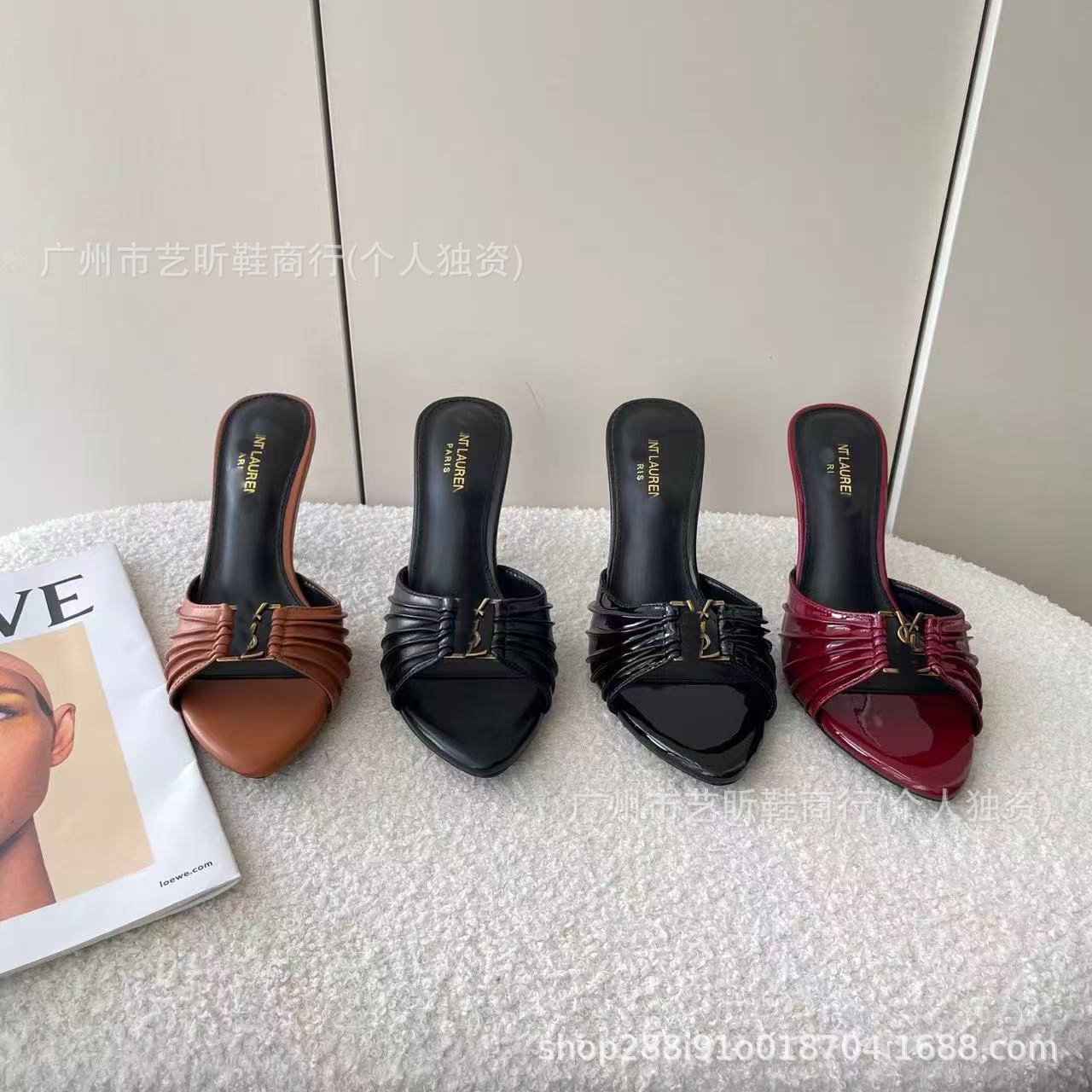 2025 Spring New High-Definition Stiletto High Heels Pleated Metal Buckle Pointed Toe Open Toe Sandals Sexy Stiletto Women's Shoes