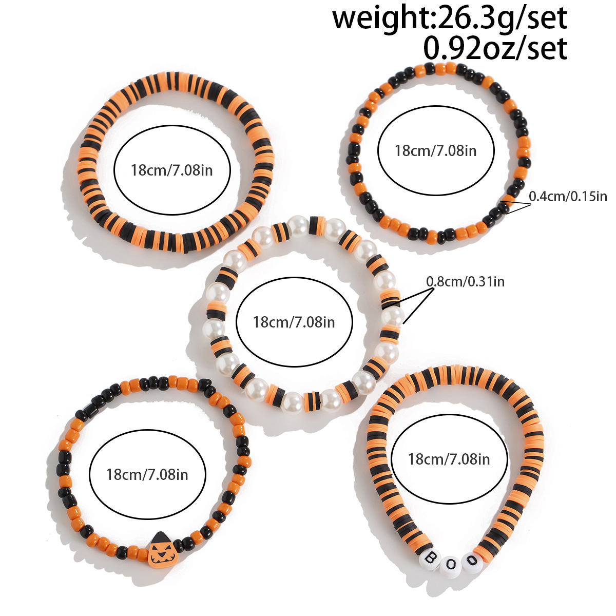 21g Weight Alloy Pendant Material Bracelets Classification CCB, Arylic, soft clay Chain Material 1 Set Quantity Festival Occasion CCB, Arylic, Alloy Material Halloween Festival Pumpkin, Bat, Ghost Pattern Women's Gender Beaded, Enamel Design Funny Style Funny Pumpkin Bat Ghost CCB Arylic Alloy Beaded Bracelets Wholesale 75