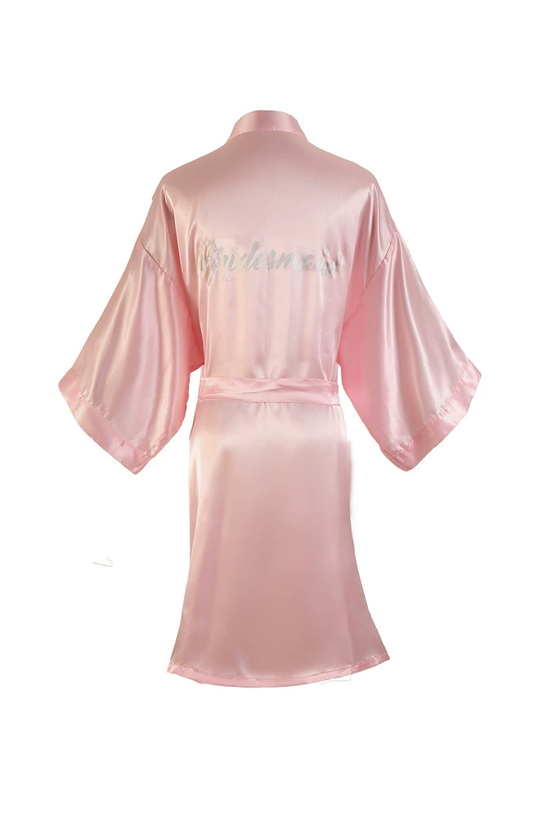 Свадебный халат для невесты, группы подружек невесты, ледяной шелк серебро, свадебный сувенир, ночная рубашка, кардиган, премиум-класса