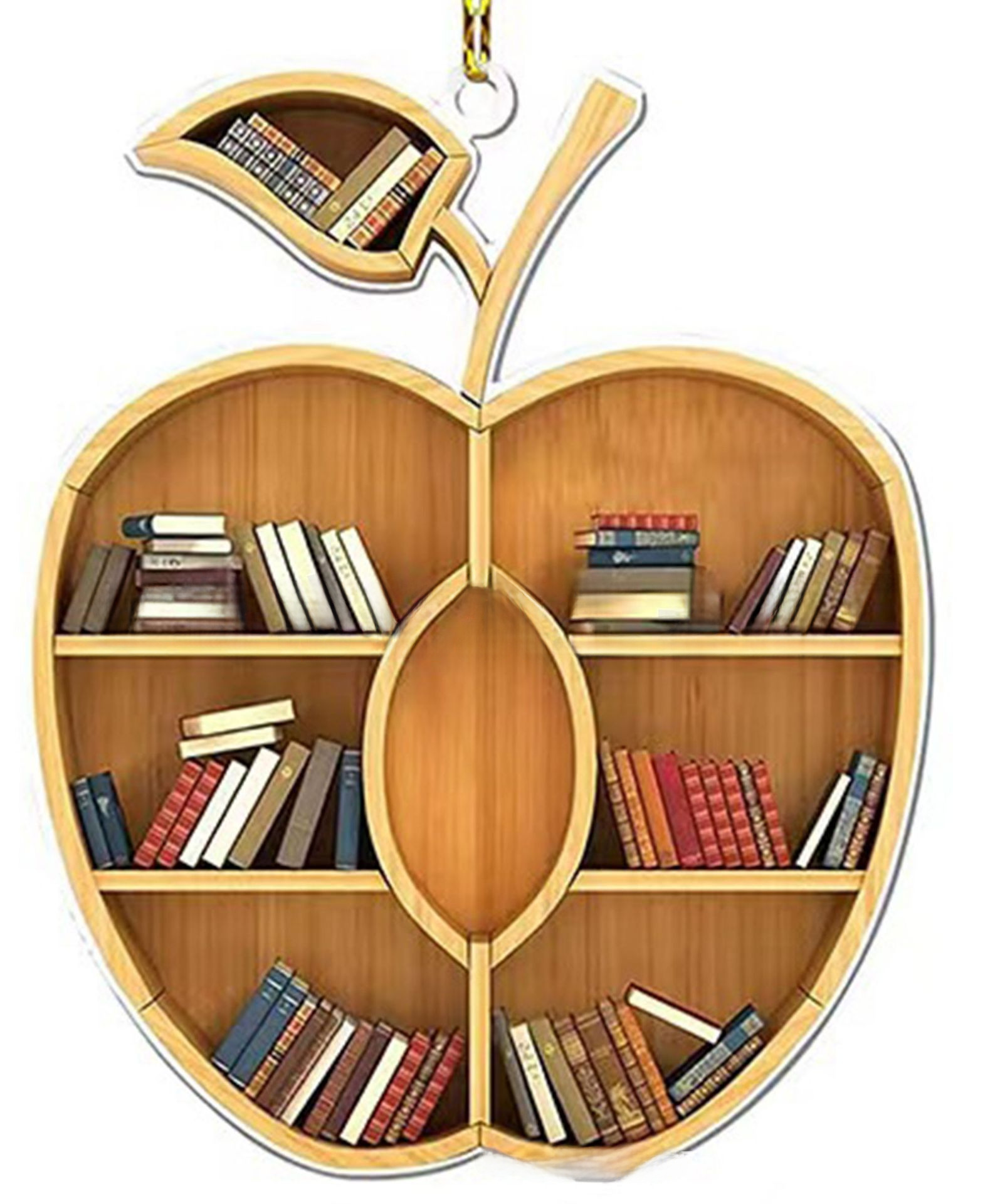 Bogelskeres hjerteornament akryl kærlighedsvedhæng bogreolmærker juletræsvedhæng_voghion.com